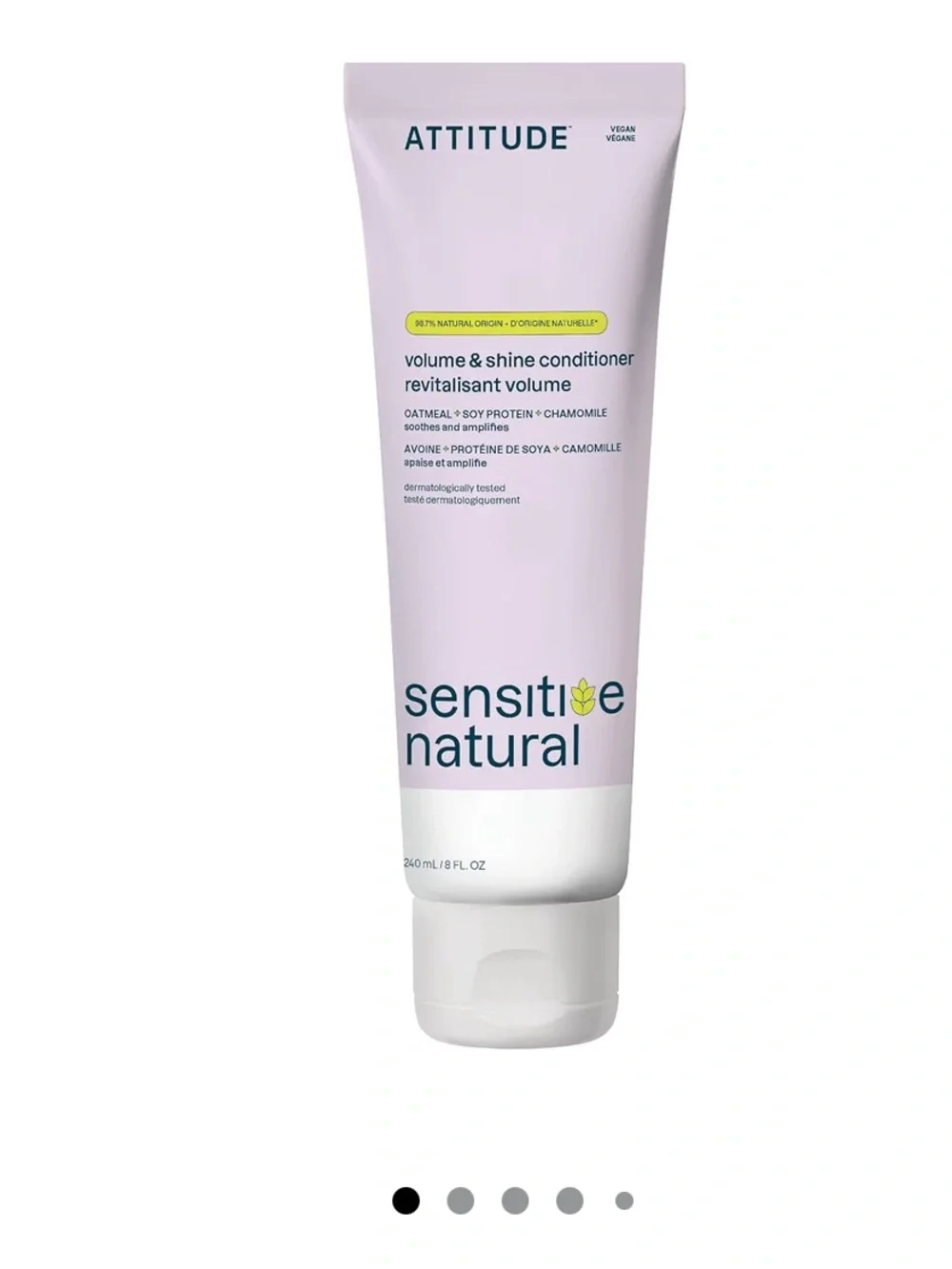 ATTITUDE Sensitive Natural Volume & Shine Conditioner & Body Lotion Set NEW $39